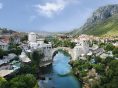 Bosnia: Mostar Old Town Panorama