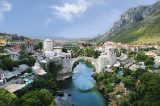 Bosnia: Mostar Old Town Panorama